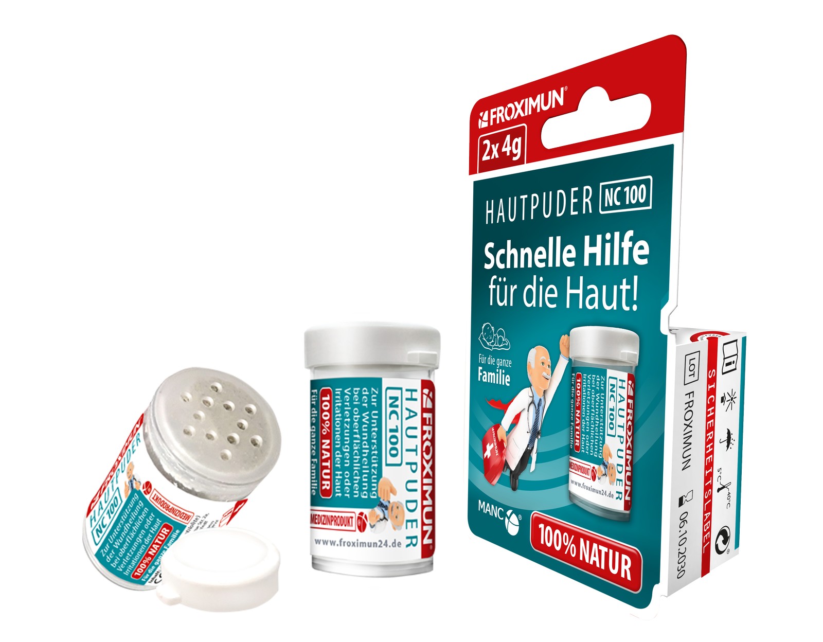 FROXIMUN Hautpuder NC 100 2x4g Hängeblister FROXIMUN Hautpuder NC 100 2x4g Hängeblister